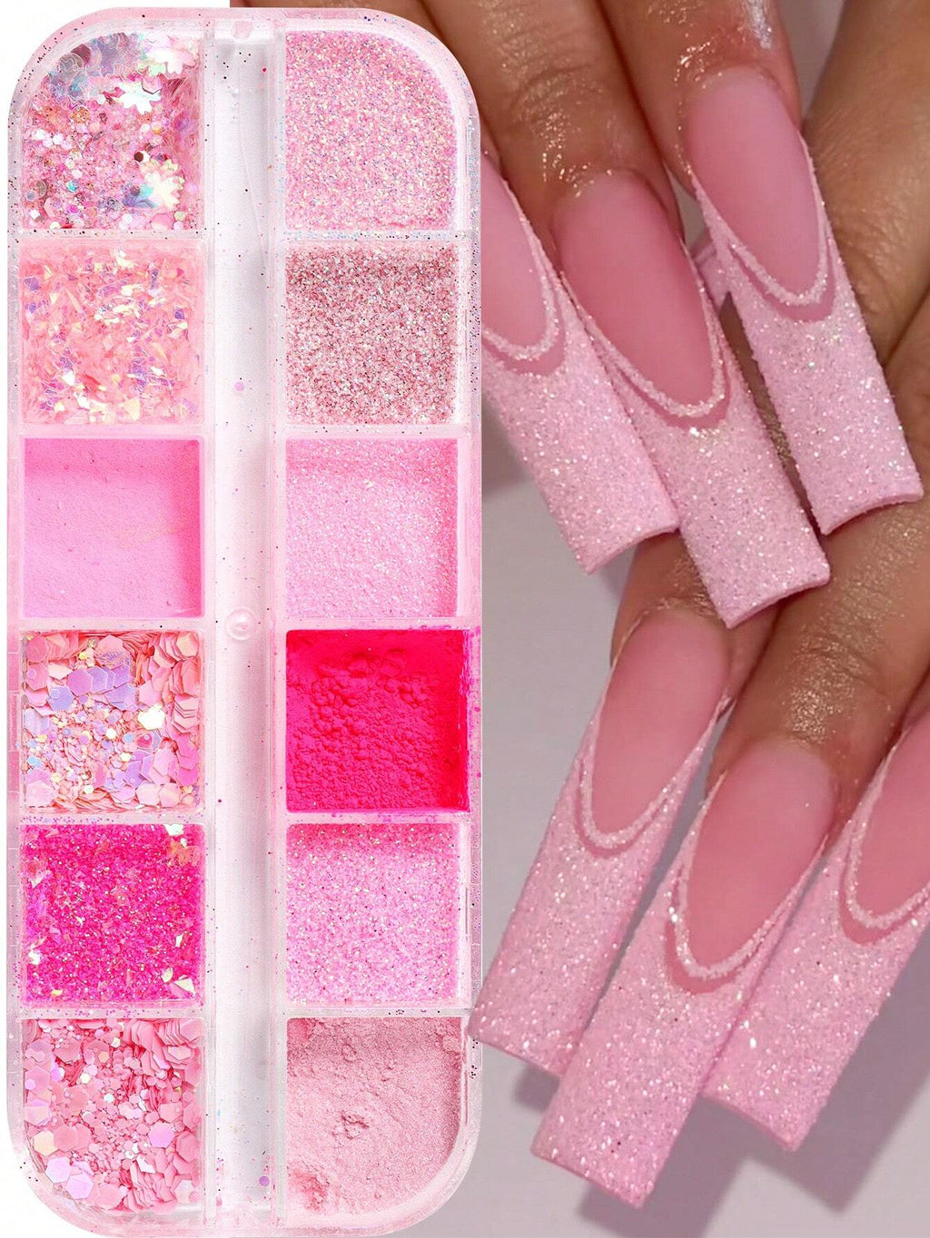 15249 1b-041 12 Lentejuelas brillantes de uñas 1 Pza