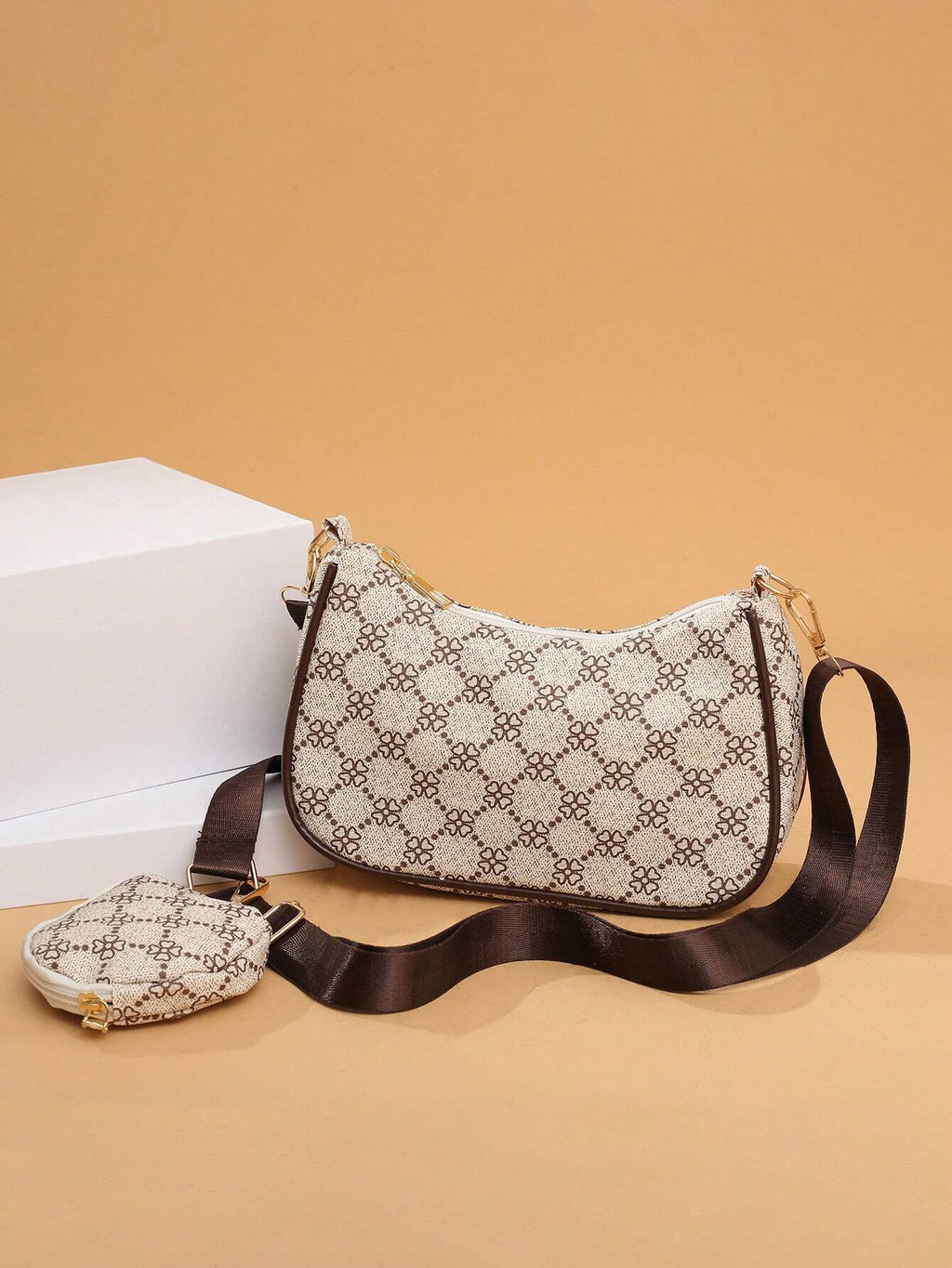 14618 1c-01-03 Bolso patrón geométrico 2 Pzas