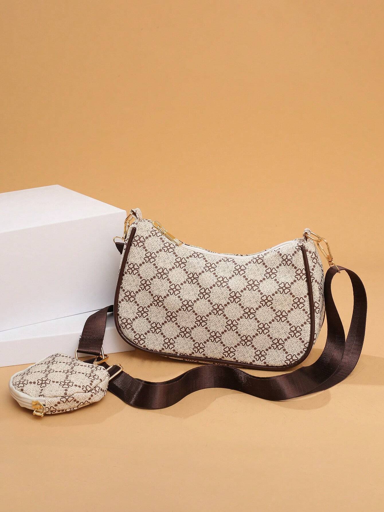14618 1c-01-03 Bolso patrón geométrico 2 Pzas