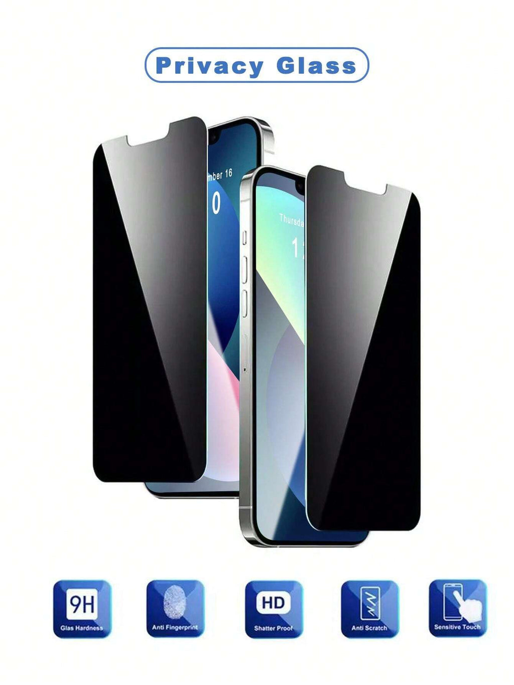 13982 2t-ProPa Protector pantalla vidrio templado antiespía 2 Pzas