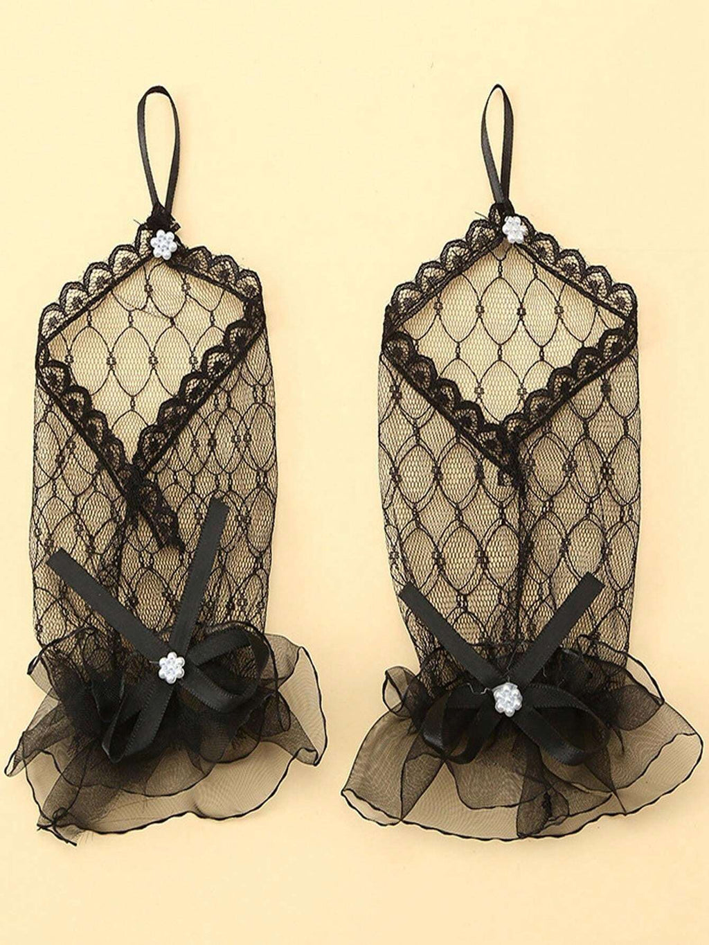 13377 1b-062 1 par de guantes de encaje