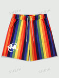 14501 1t-012 Shorts rayados arcoíris 1 Pza