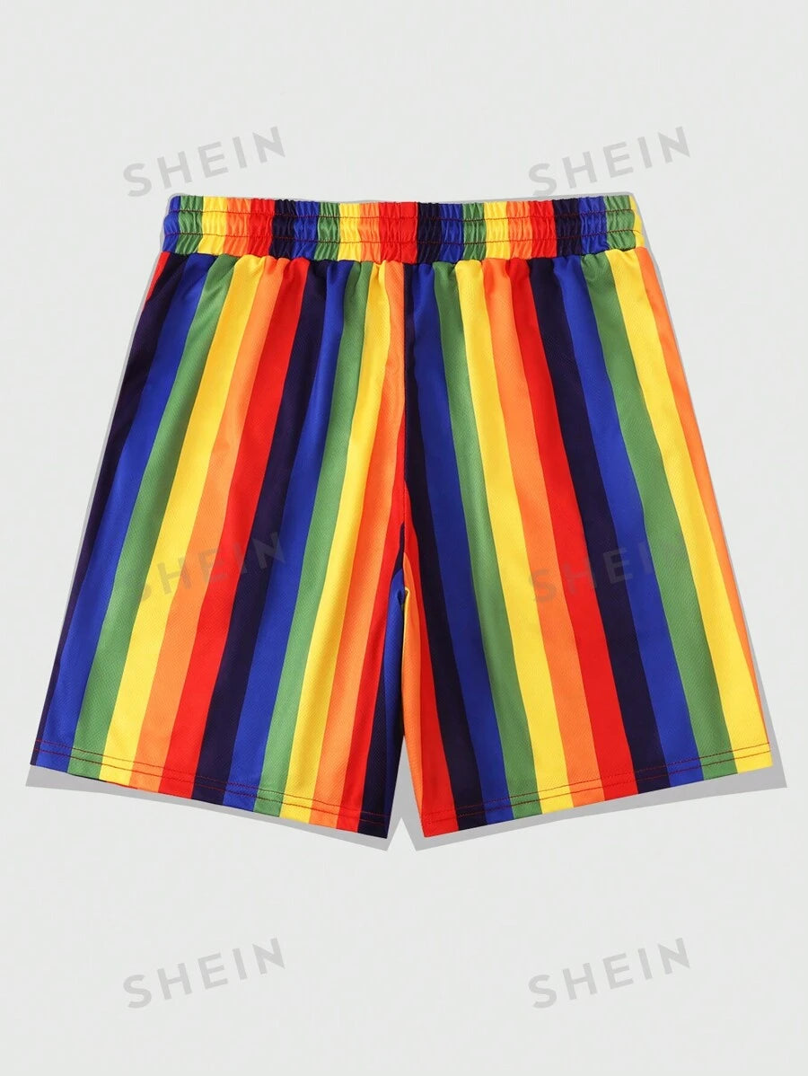 14501 1t-012 Shorts rayados arcoíris 1 Pza