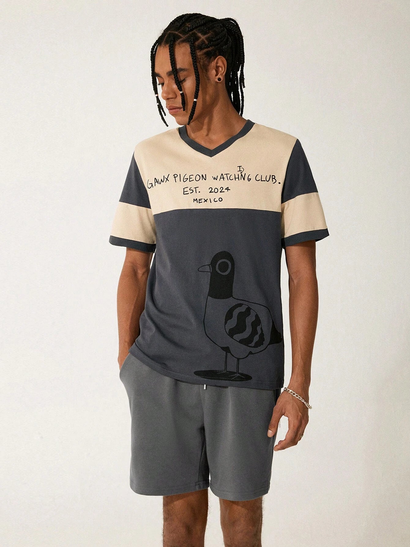 17823 2c-282 Conjunto de camiseta casual + pantalones cortos