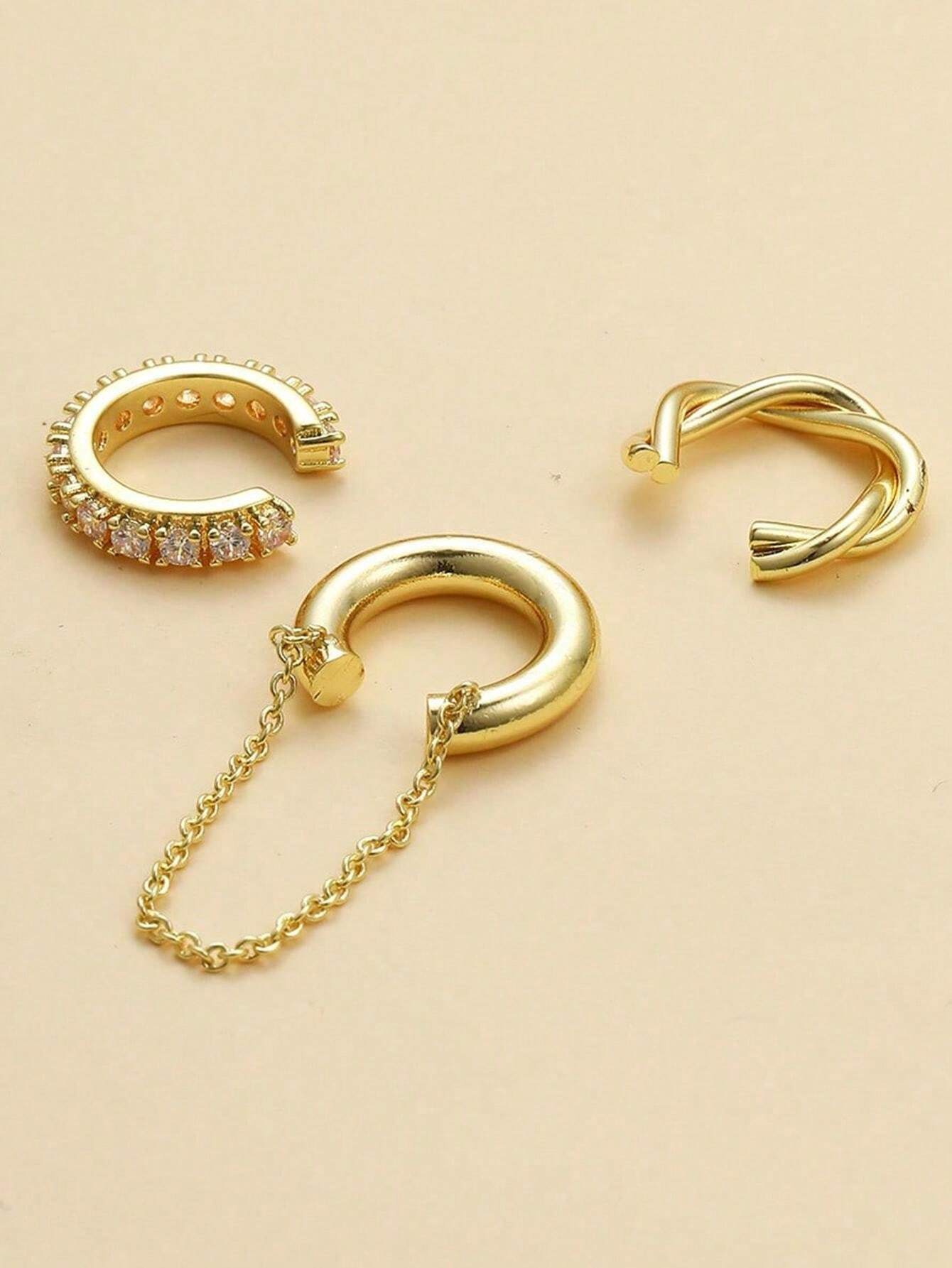 16047 2b-01-05 Pendientes Minimalista 3 Pzas