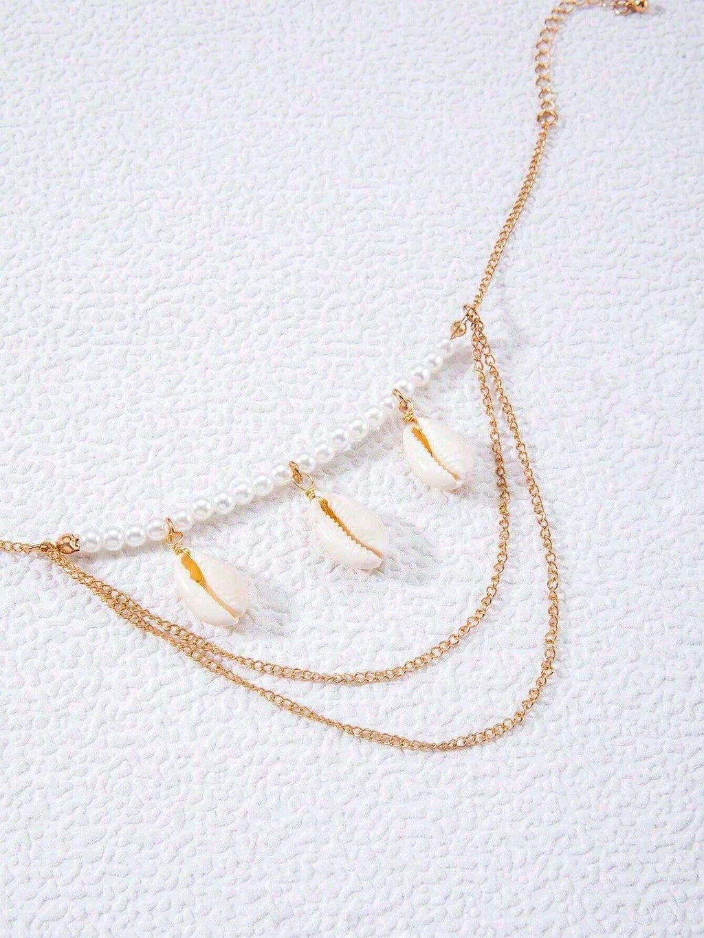 15173 1b-04-07 Brazalete de varias capas de aleación con perlas 1 pieza