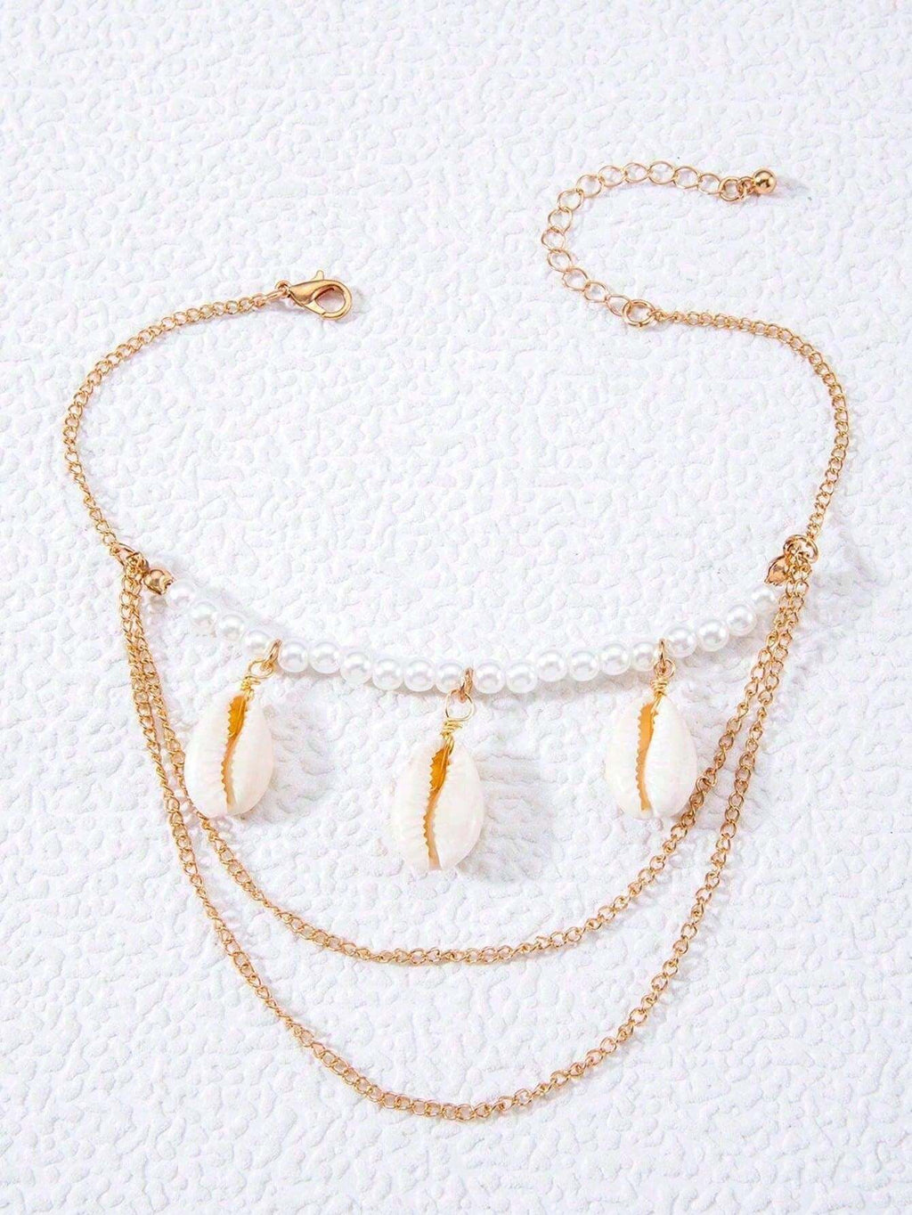 15173 1b-04-07 Brazalete de varias capas de aleación con perlas 1 pieza