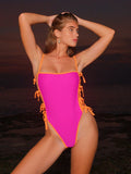 19782 1a-110 Monokini de Mujer con bloque de color (Enterizo)