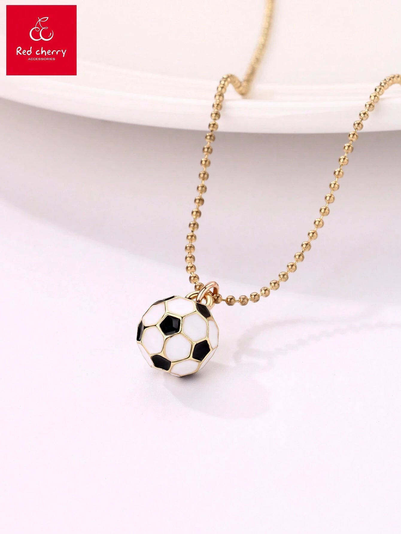 16651 1b-037 Collar con dije balón de fútbol niño 1 Pza