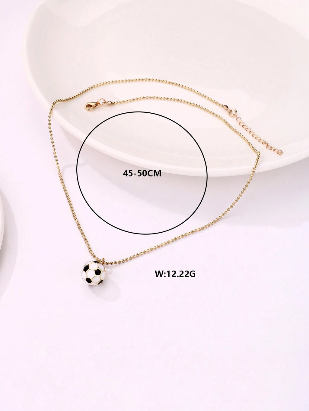 16651 1b-037 Collar con dije balón de fútbol niño 1 Pza