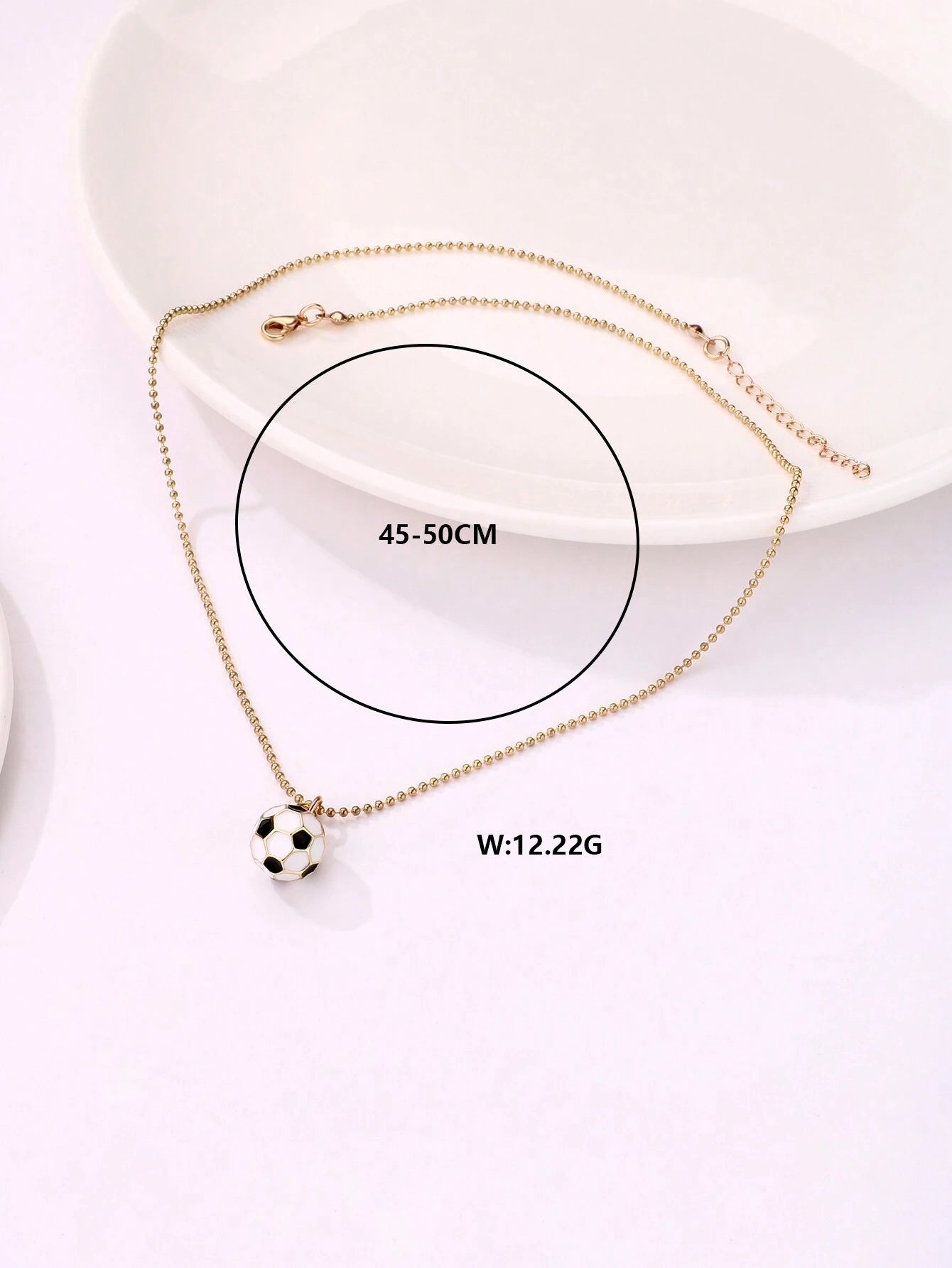 16651 1b-037 Collar con dije balón de fútbol niño 1 Pza