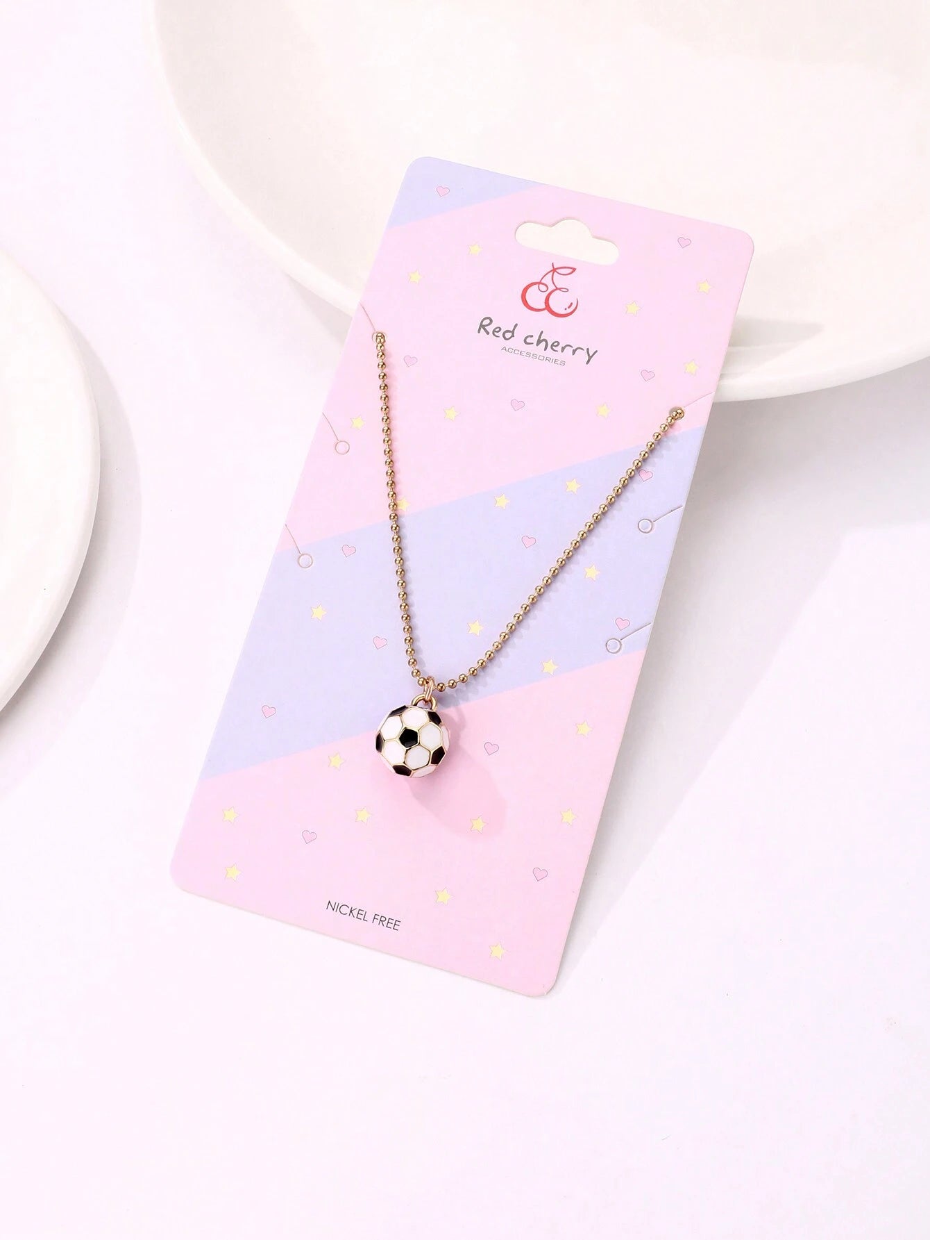 16651 1b-037 Collar con dije balón de fútbol niño 1 Pza