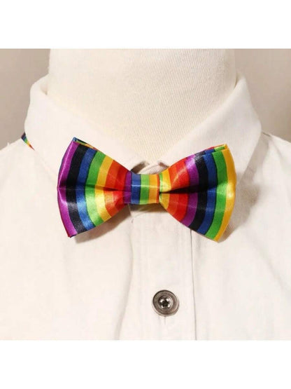 13522 2b-02-05 Corbata de lazo estilo arco arcoiris 1 Pza