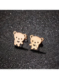 15125 1b-021 Pendientes elegantes diseño de oso 1 Par