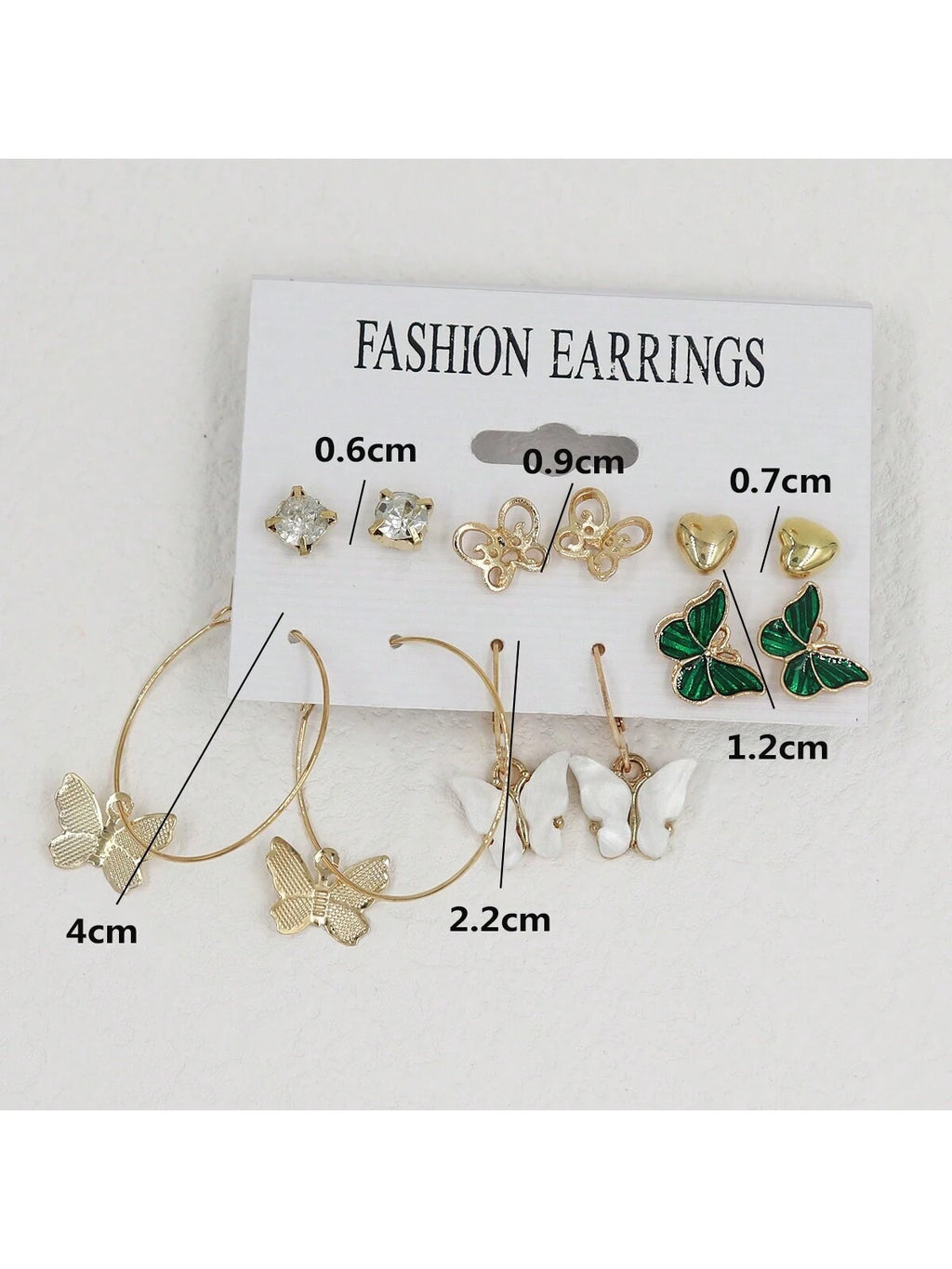 16059 2b-01-01 Pendientes creativos 6 Pares