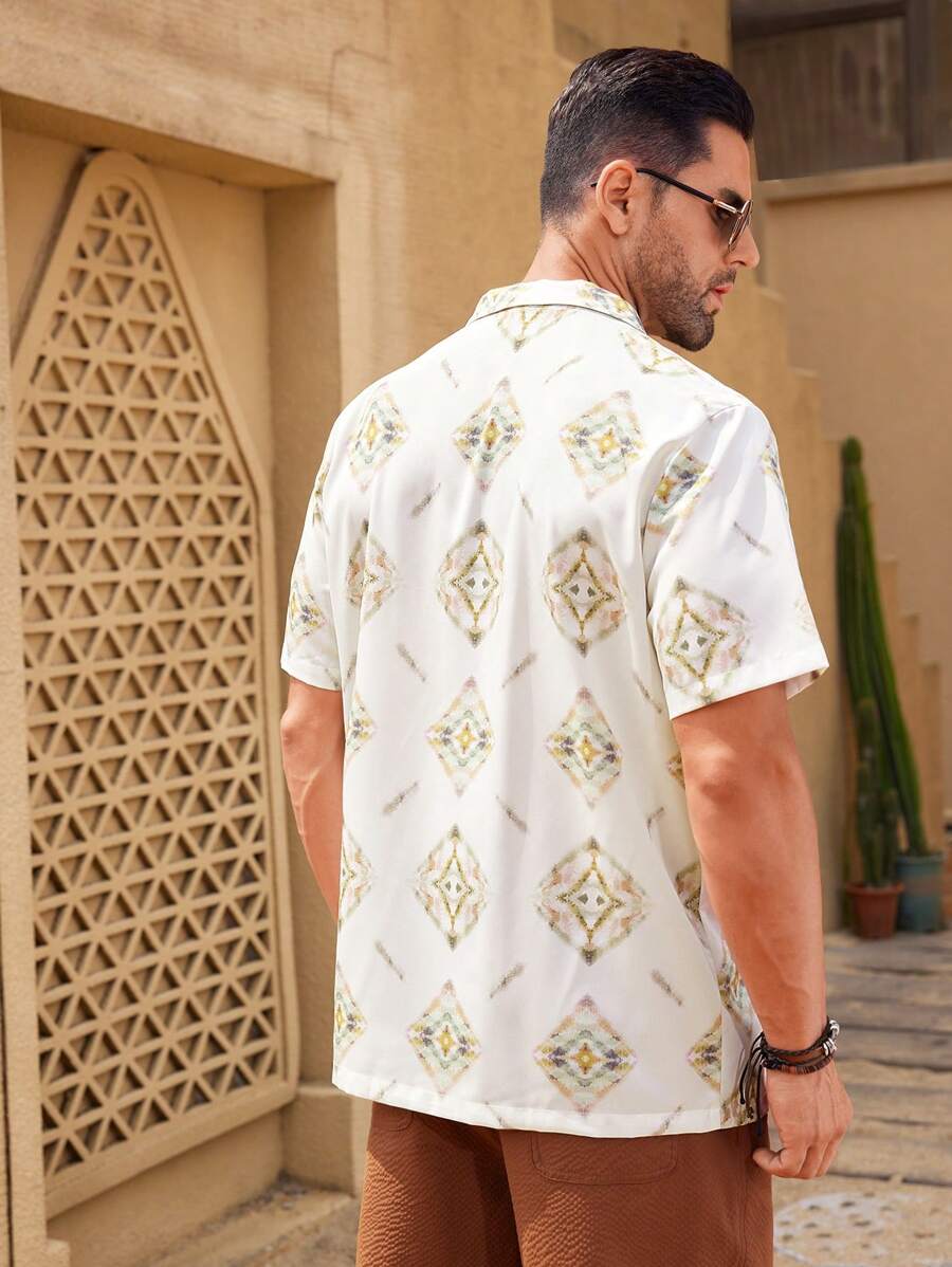 13808 1a-075 Camisa de manga corta con estampado