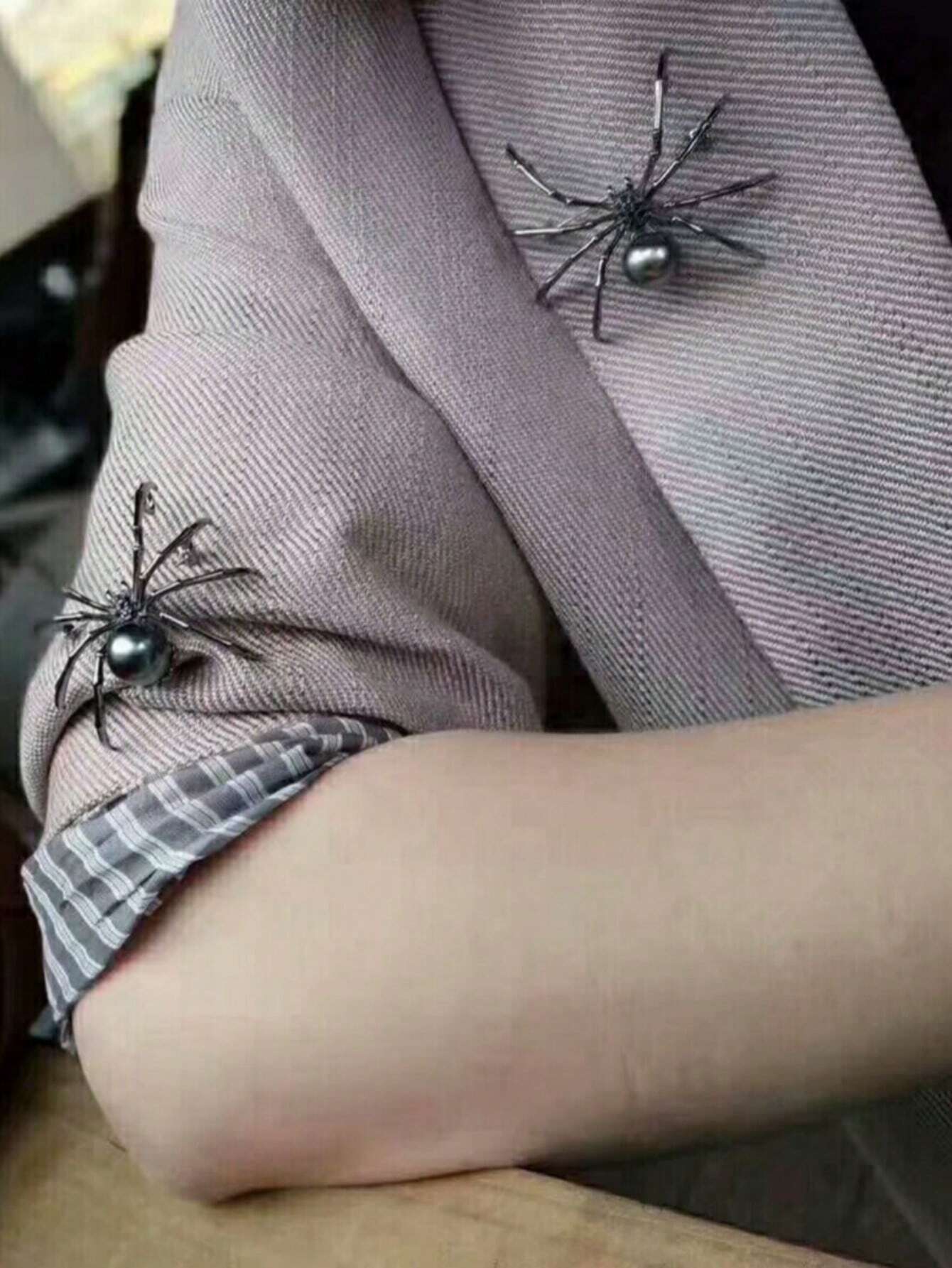 16005 1b-002 Broches Araña Halloween 2 Pzas