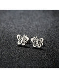 15127 1b-05-17 Pendientes de mariposa simples 2 Pzas