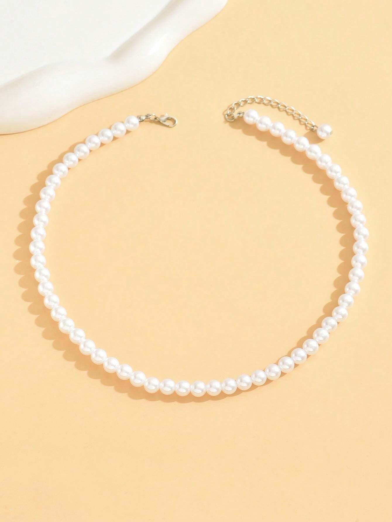 16655 1b-048 Collar de imitación de perlas 1 Pza