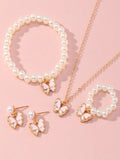 14345 1b-05-06 Conjunto de joyas mariposa 4 Pzas