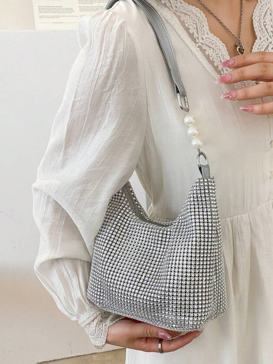 14803 1t-002 Bolsa de mano nupcial de lujo brillante