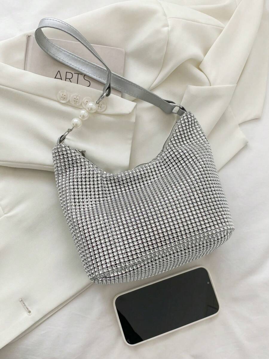 14803 1t-002 Bolsa de mano nupcial de lujo brillante