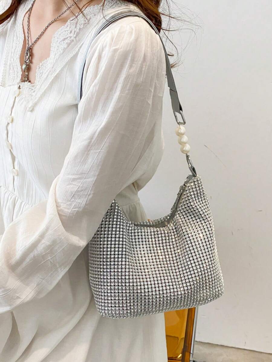 14803 1t-002 Bolsa de mano nupcial de lujo brillante