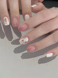 18531 1b-067 Uñas postizas cortas de tulipán 24 Pzas