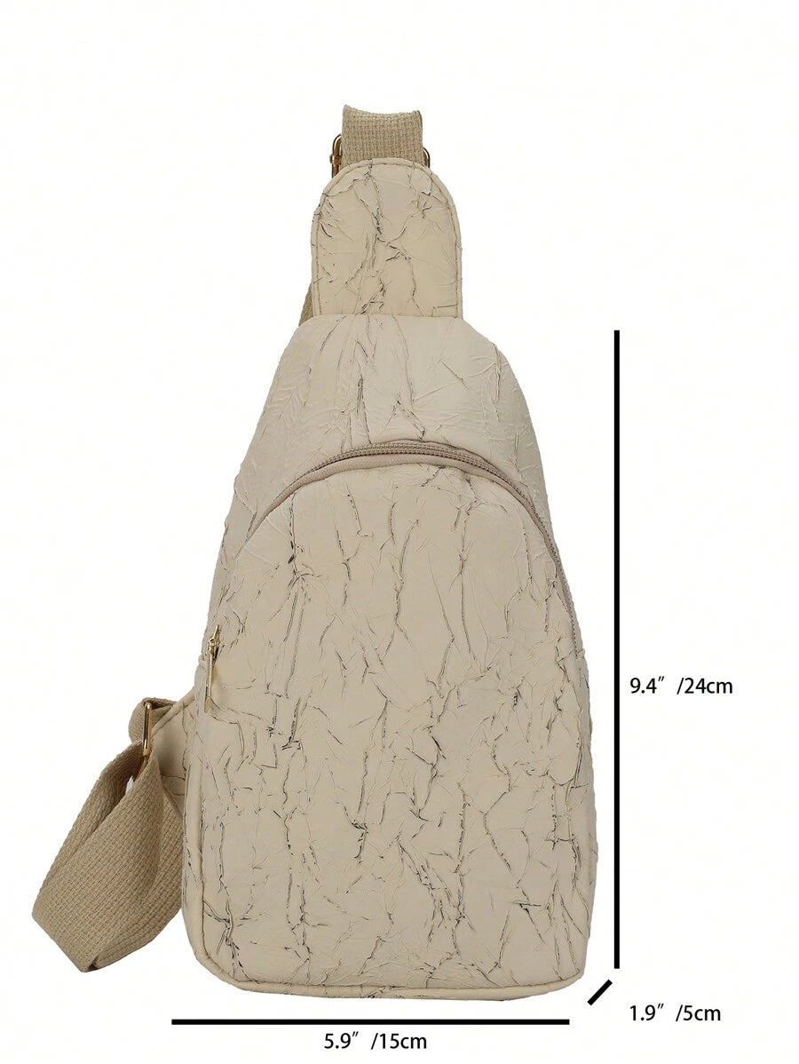 14580 1a-029 Bolso de pecho sólido de corduroy