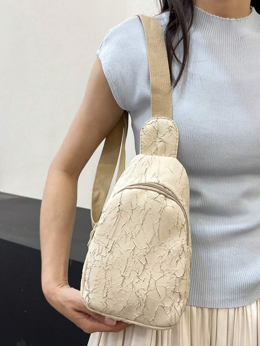 14580 1a-029 Bolso de pecho sólido de corduroy