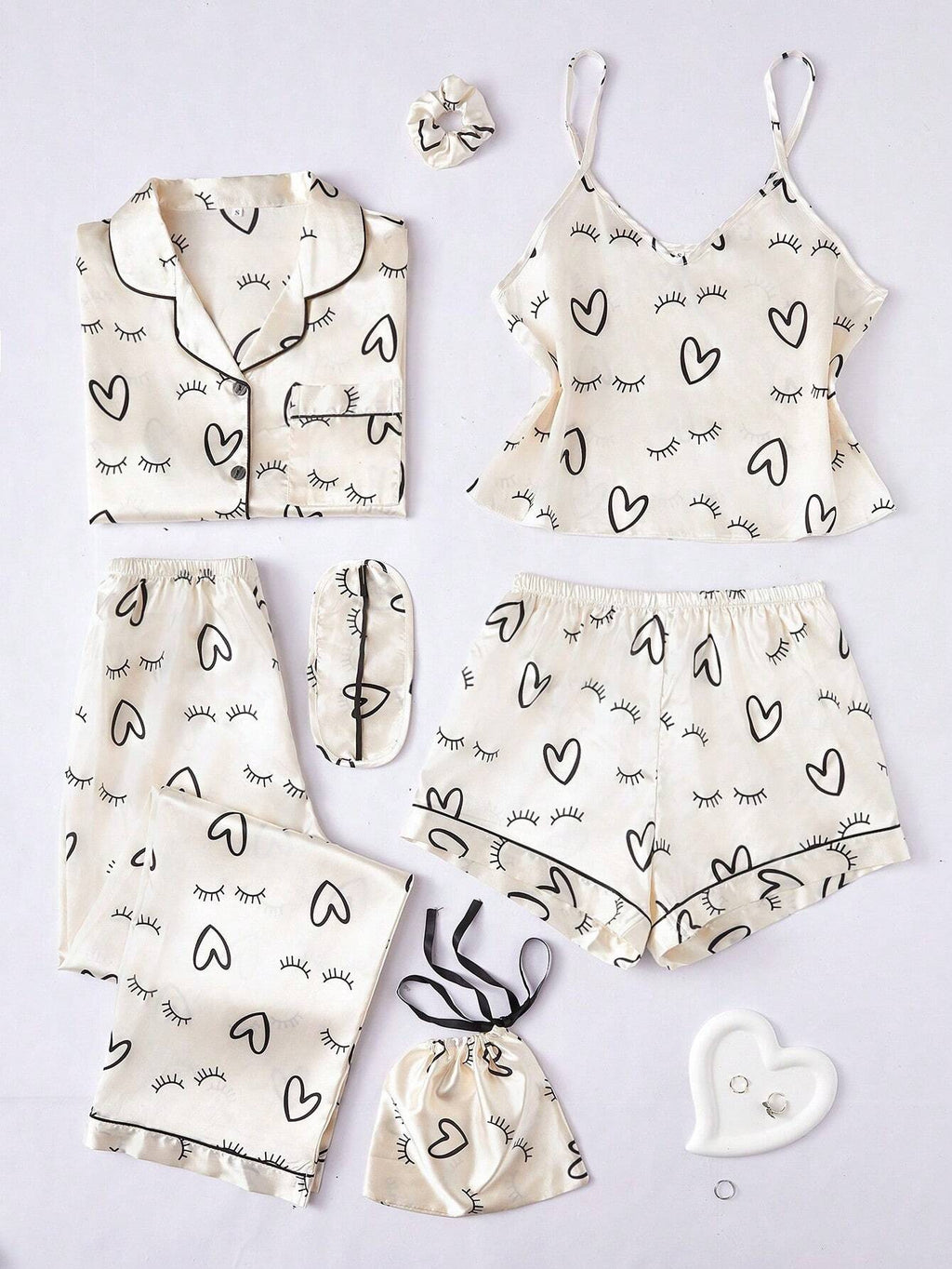 16033 1t-007 Conjunto de pijamas 7 Pzas