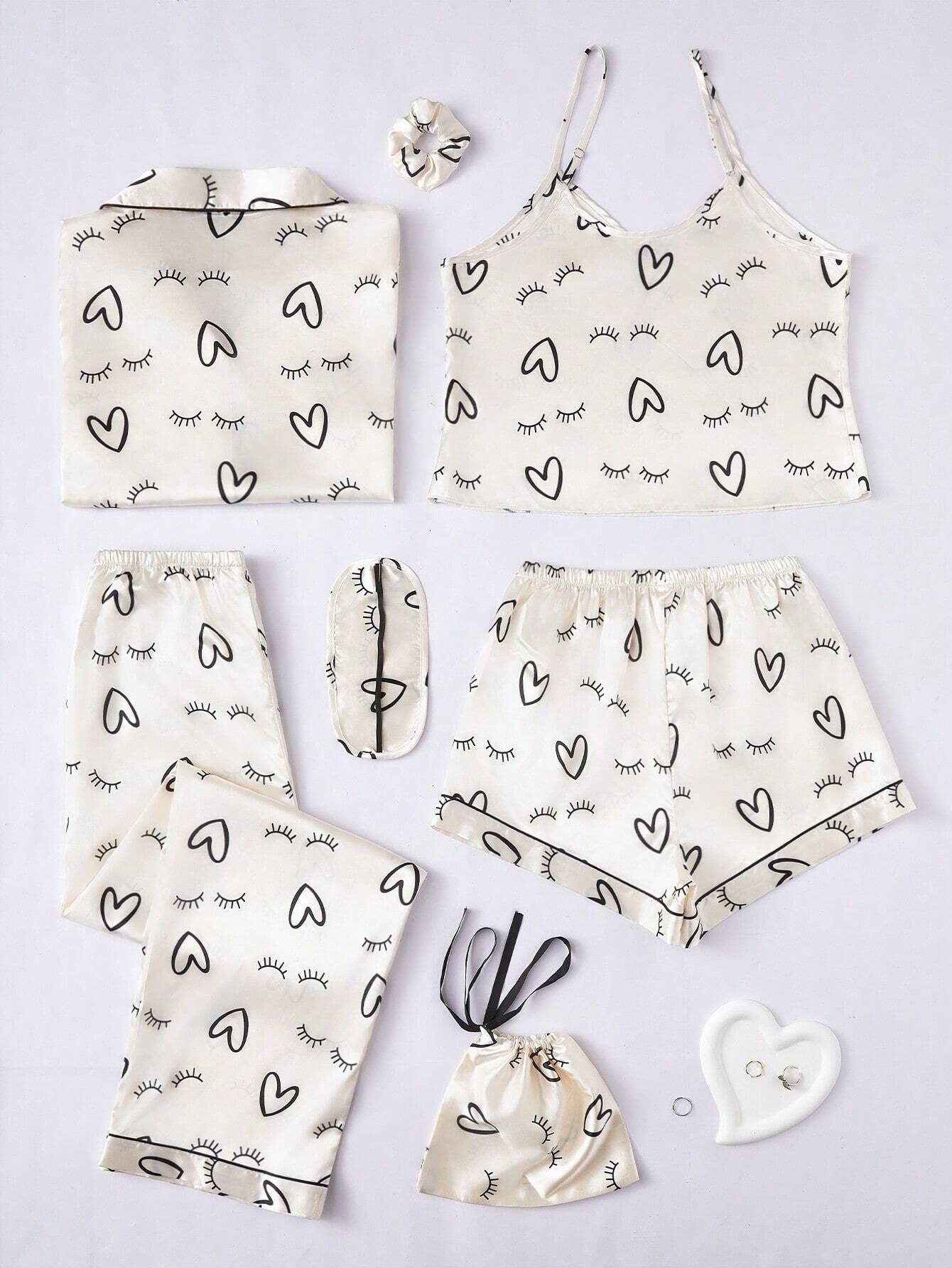 16033 1t-007 Conjunto de pijamas 7 Pzas