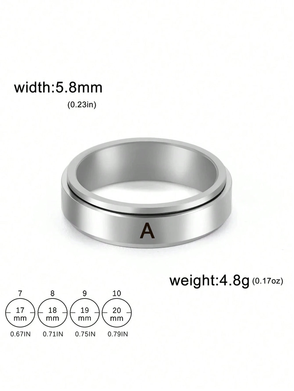 16982 1b-002 Anillo personalizado Letra C 1 Pza
