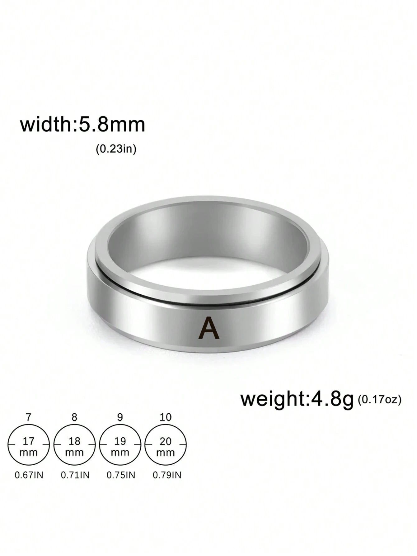 16982 1b-002 Anillo personalizado Letra C 1 Pza