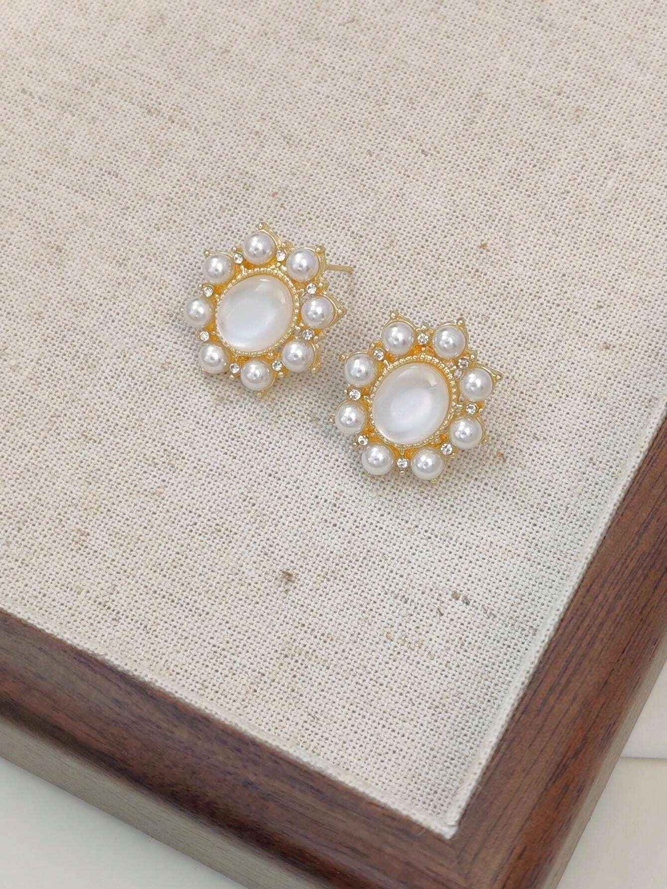 15130 1b-05-01 Aretes de perlas 1 Par