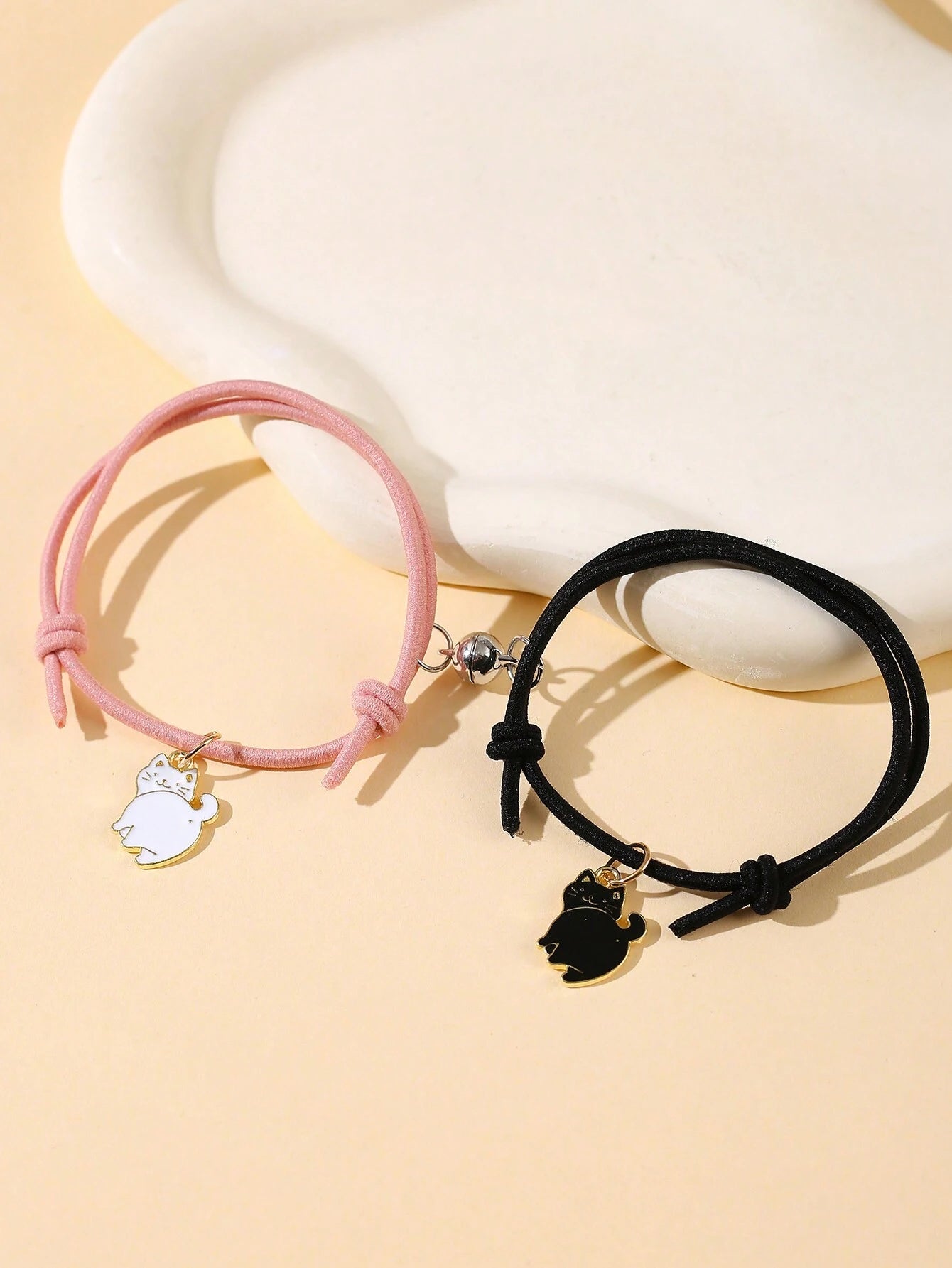 12769 1b-046 Pulsera Gatos 2 Pzas