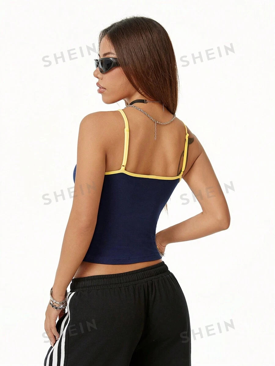 14602 2a-03-11 Camiseta de tirantes de moda para mujeres con estilo callejero