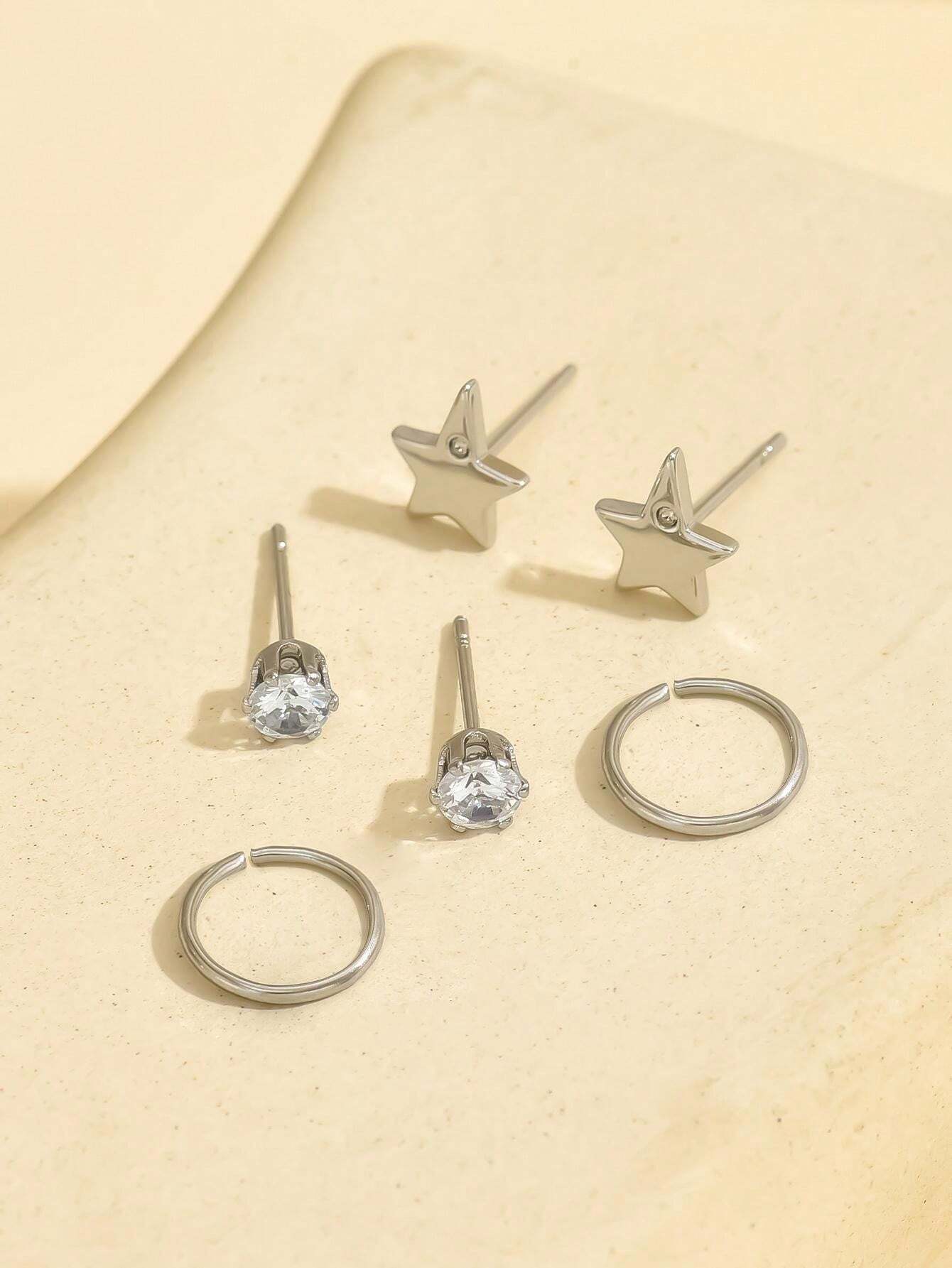 16062 2b-01-05 Aretes Minimalista 3 Pzas
