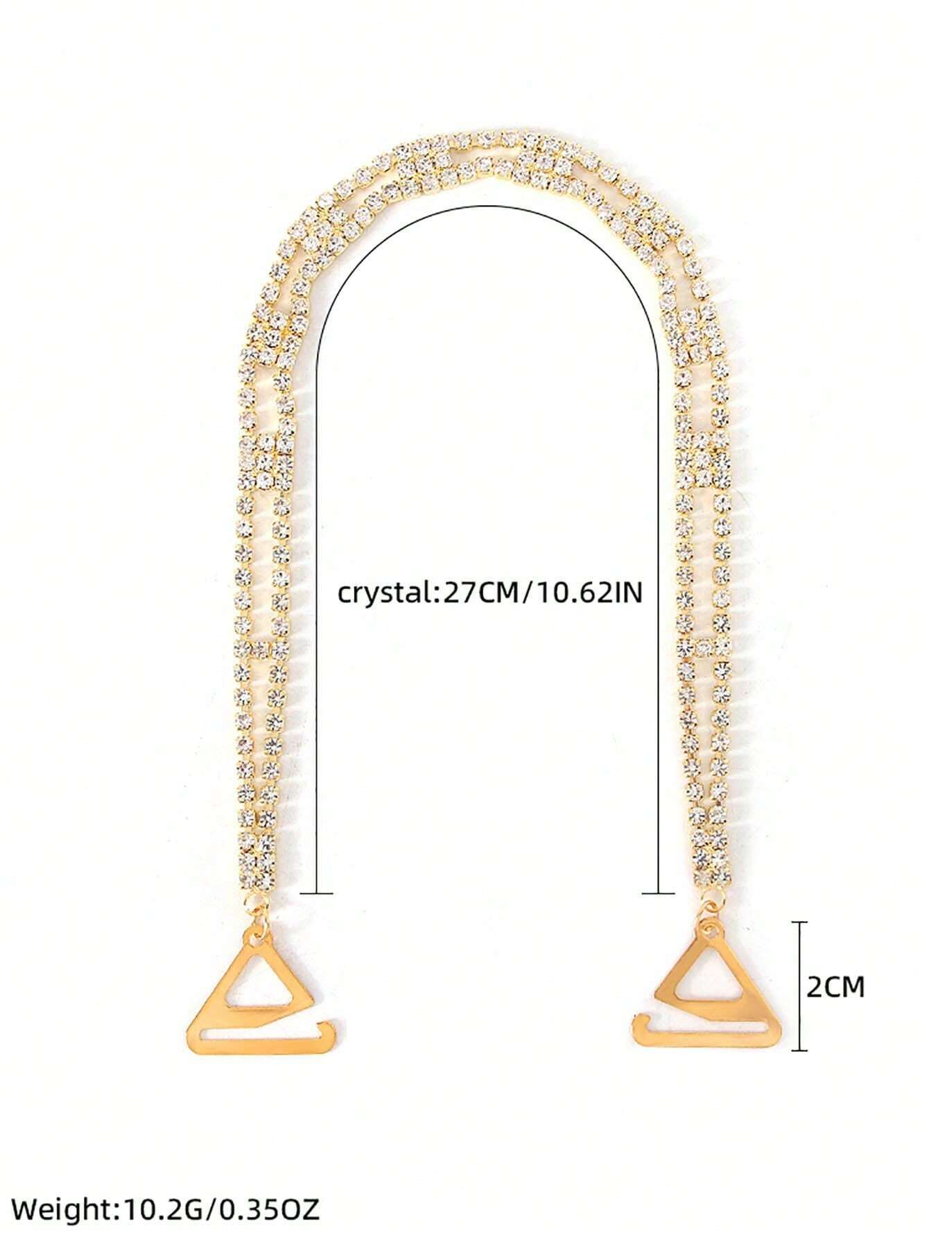 15174 1b-04-07 Correa de sostén brillante de imitación de cristal de alta calidad 1 pieza