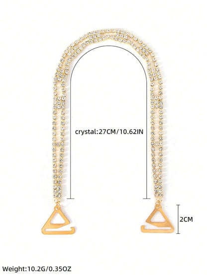 15174 1b-04-07 Correa de sostén brillante de imitación de cristal de alta calidad 1 pieza