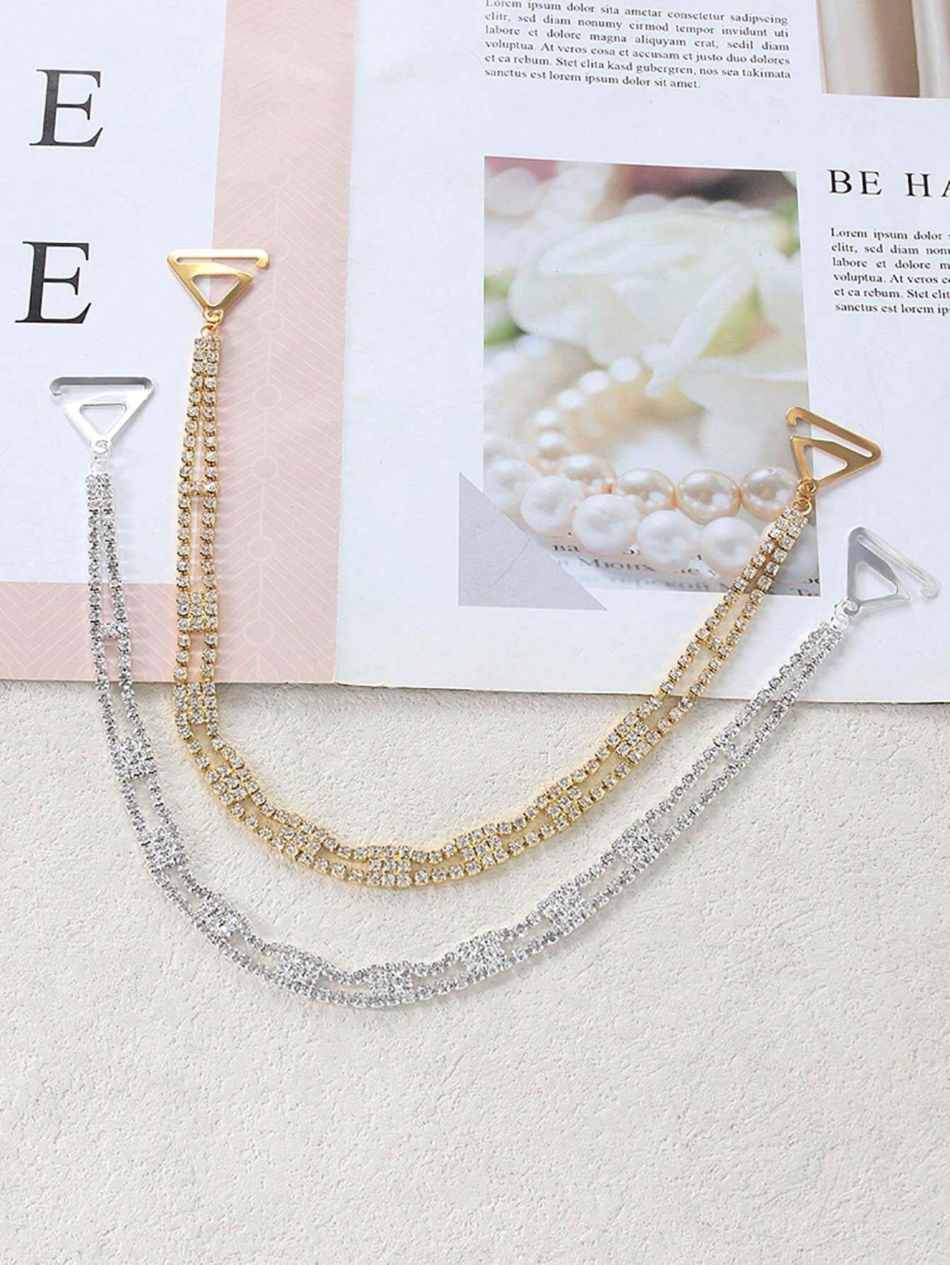 15174 1b-019 Correa de sostén brillante de imitación de cristal de alta calidad 1 pieza