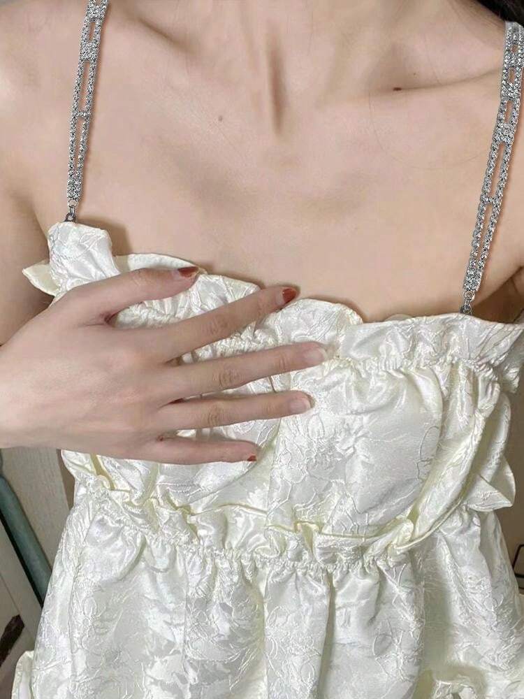 15174 1b-019 Correa de sostén brillante de imitación de cristal de alta calidad 1 pieza