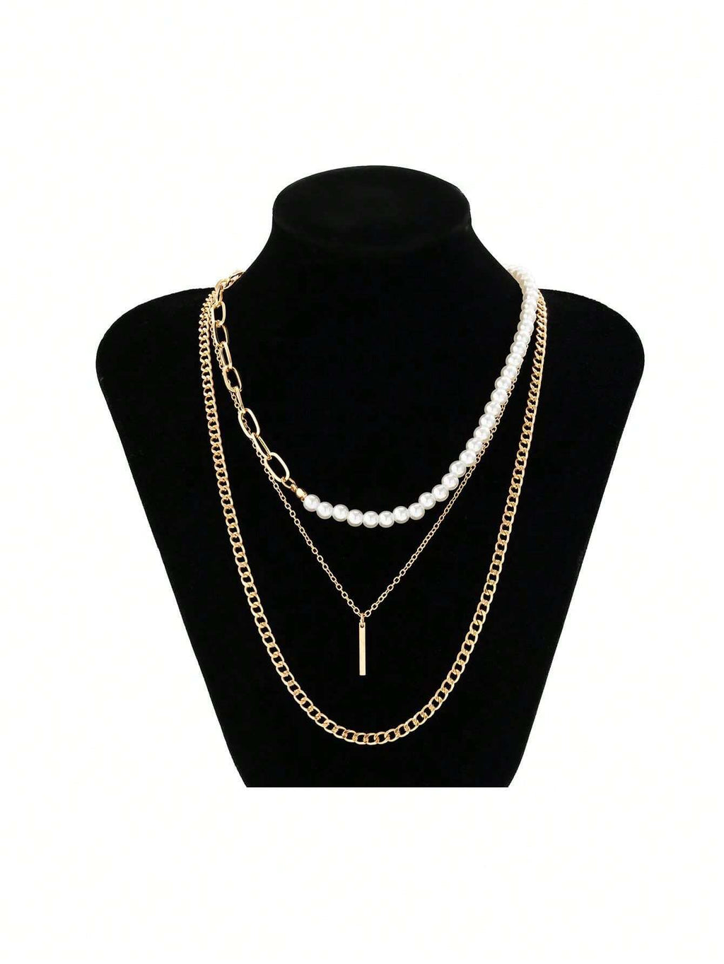 16402 1b-054 Collar de moda 3 Pzas