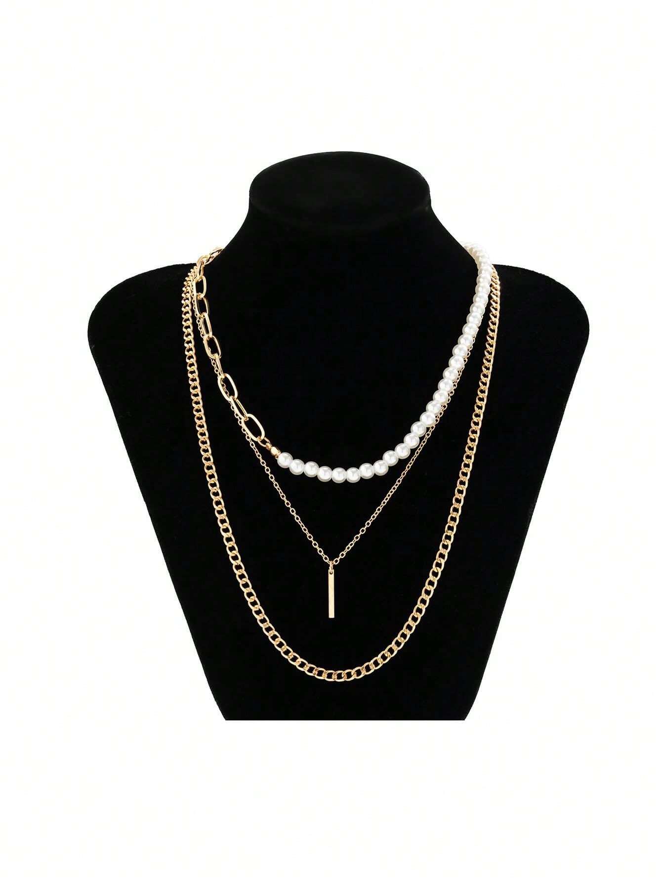 16402 1b-054 Collar de moda 3 Pzas