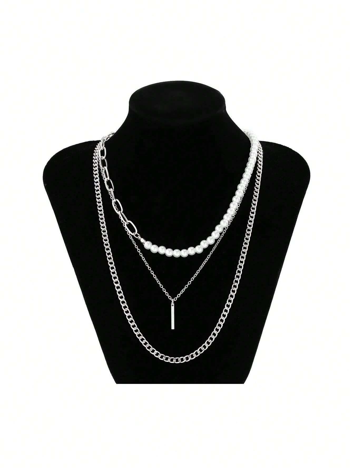 16402 1b-054 Collar de moda 3 Pzas