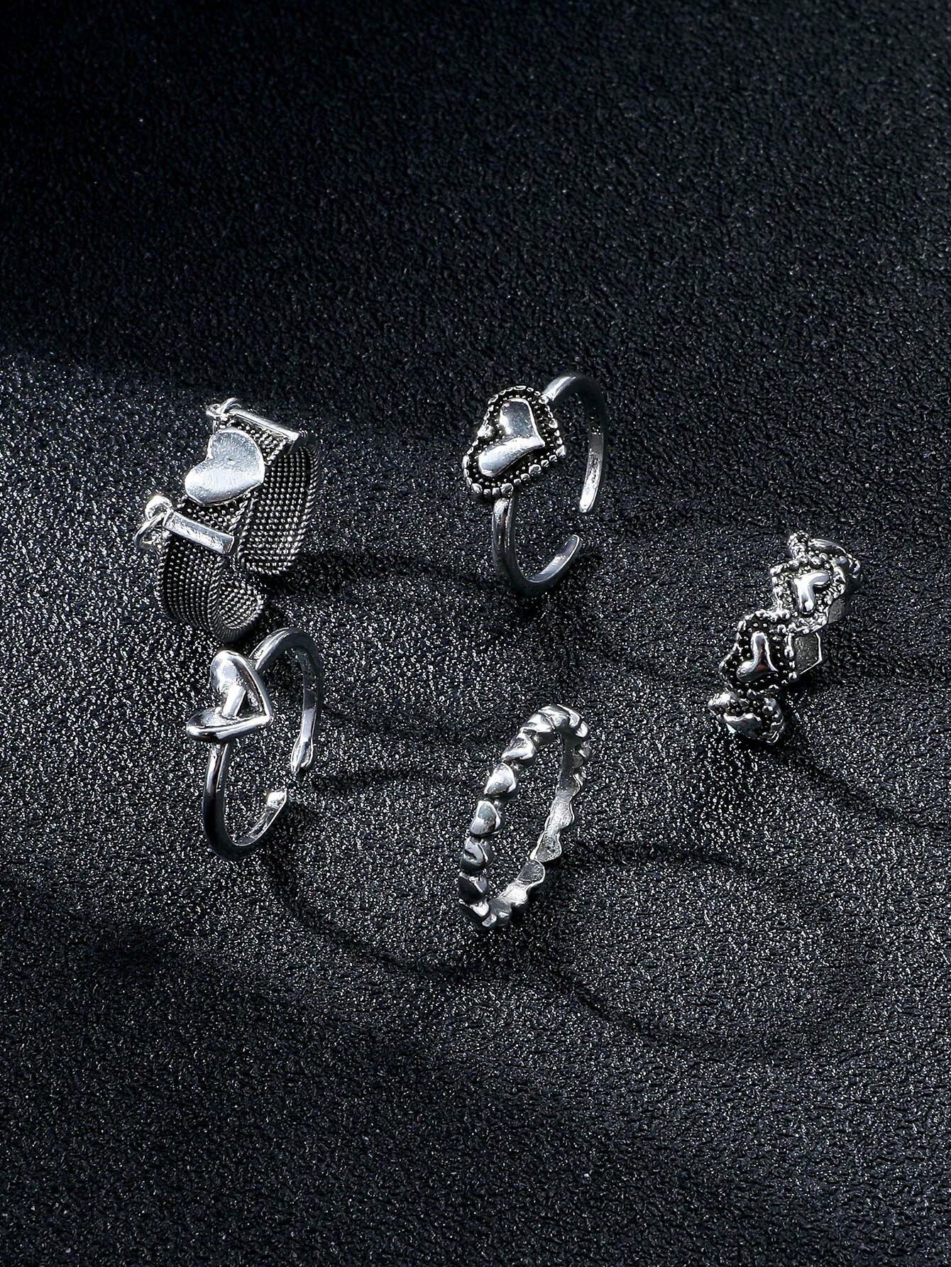 16066 1b-074 Anillos vintage 5 Pzas