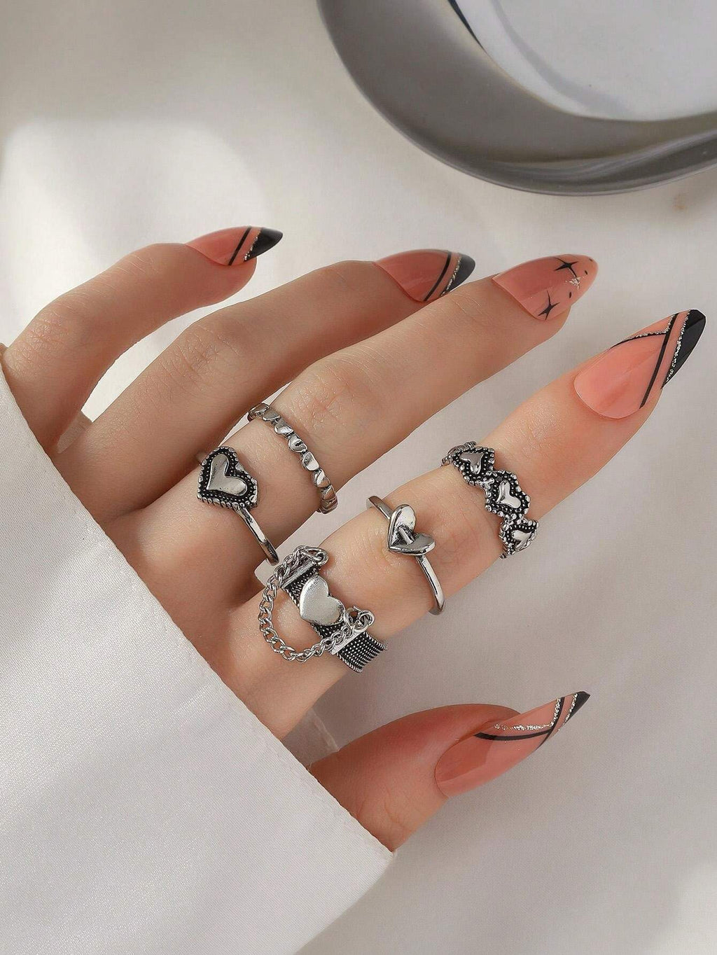 16066 1b-074 Anillos vintage 5 Pzas