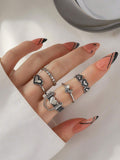 16066 1b-074 Anillos vintage 5 Pzas