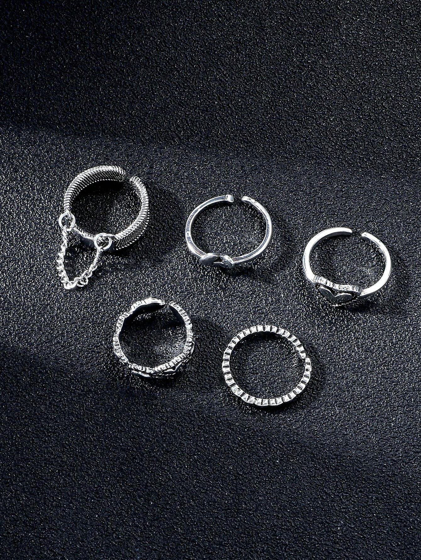 16066 1b-074 Anillos vintage 5 Pzas