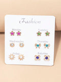 15384 1b-074 Pendientes estilo fresco 12 Pzas